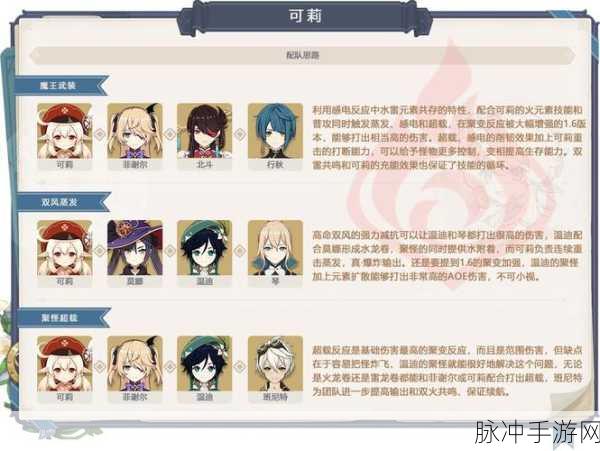 原神，深入剖析可莉的技能与装备搭配秘籍