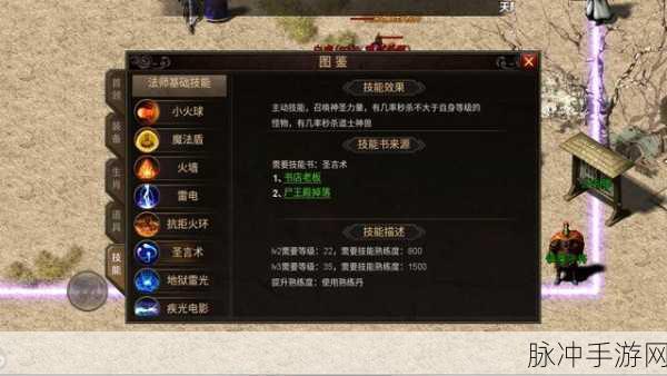 热血传奇手游攻略，揭秘4级技能升级所需技能书数量