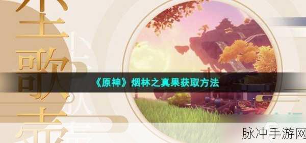 原神手游攻略，解锁全新洞天形态，烟林之真果的奇妙用途