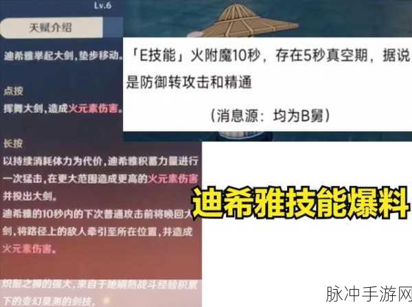 原神迪希雅升级突破材料全解析