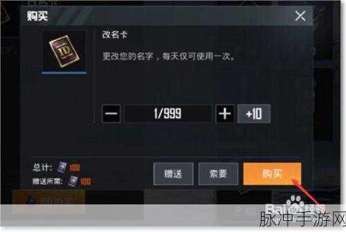 和平精英昵称修改全攻略，轻松掌握改名方法