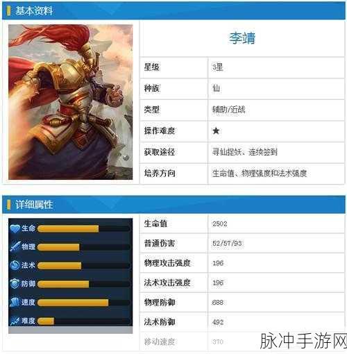 乱斗西游李靖内丹加点的最优策略