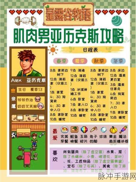 星露谷物语，揭秘亚历克斯的喜好与结婚全攻略