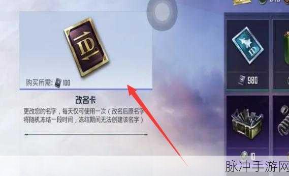 和平精英改名指南，详细步骤与要点解析