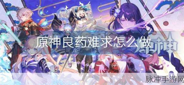 原神，攻克良药难求成就与高效游戏秘籍