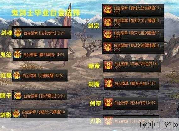 DNF狂战左右槽白金徽章选择，红眼白金徽章选择深度分析