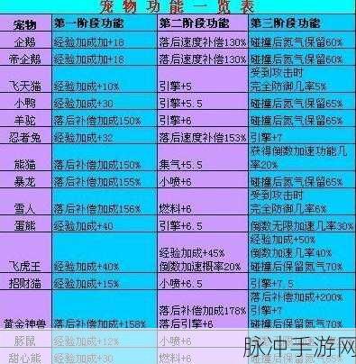 QQ飞车手游宠物排行榜最新2022，全面解析与攻略