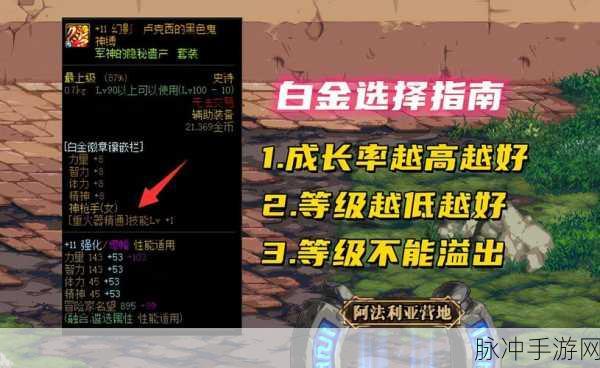 DNF 阿修罗白金徽章选取指南