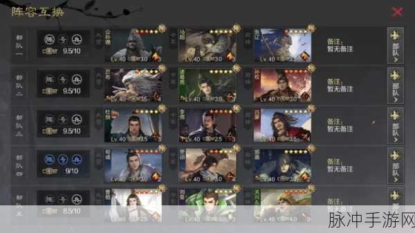 率土之滨250万武勋主城五队搭配深度攻略