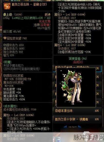 DNF 女圣骑士武器全解析，助力守护与治愈之旅