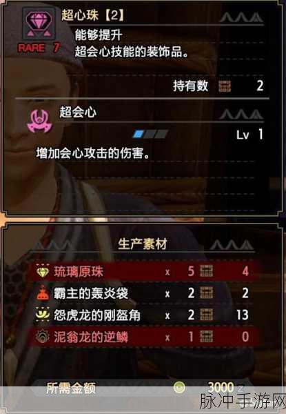 怪物猎人崛起，饰品与珠子的深度剖析