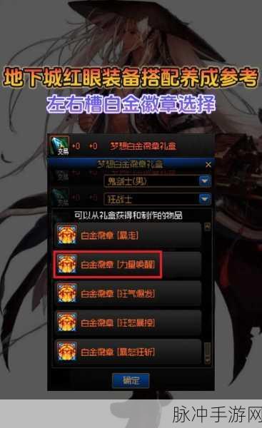 DNF 手游狂战左右槽白金徽章深度剖析