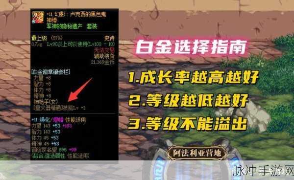 DNF 女气功白金徽章的最优抉择指南