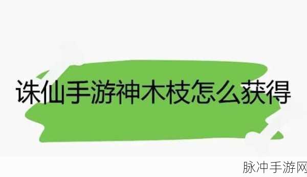 诛仙手游神木枝获取秘籍大公开