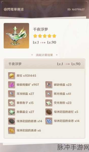 原神纳西妲突破材料全解析