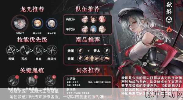 归龙潮，角色养成材料全攻略