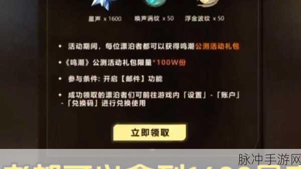 鸣潮手游兑换码使用全攻略