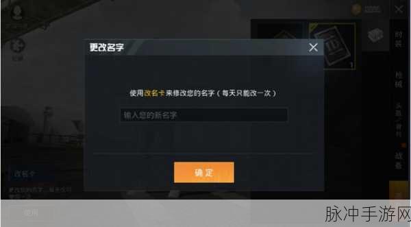 和平精英改名秘籍，轻松修改彰显个性