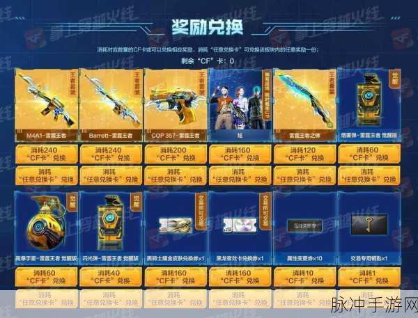 CF 雷霆套装数量及详细解析