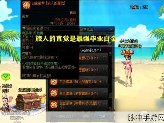 DNF2025 男漫游白金徽章的精准抉择指南