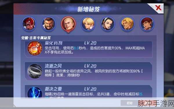 拳皇命运好友单挑秘籍，称霸对决之路