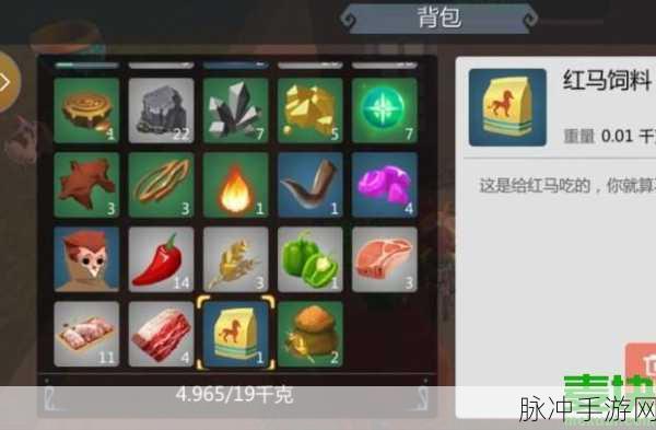 创造与魔法，揭秘红马饲料配方，助你驰骋游戏世界