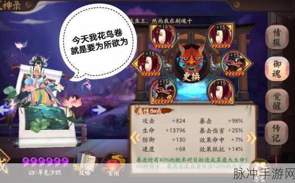 阴阳师手游花鸟卷御魂搭配全攻略，解锁最强治疗与输出