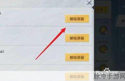 和平精英，详解屏蔽好友功能及解开方法