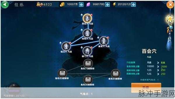 凡人修仙传手游经脉系统深度解析，修炼之道，经脉为基