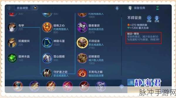 王者荣耀深度解析，冰心装备全攻略