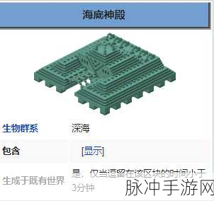 我的世界，探寻海底神殿宝藏与秘密全攻略