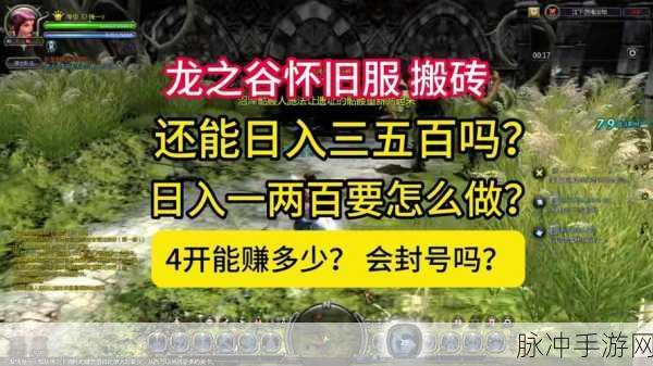 龙之谷怀旧服搬砖攻略，职业选择与深度解析