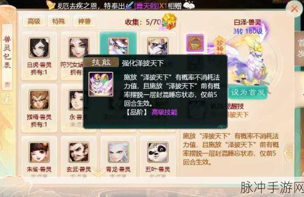 大话西游手游，揭秘三只全新珍稀神兽，爆炸伤害输出攻略