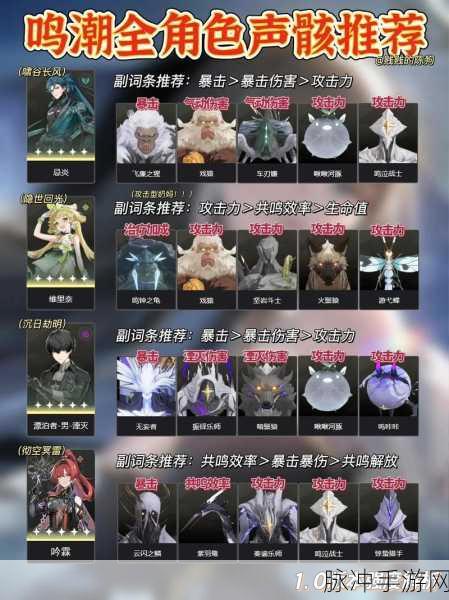 鸣潮守岸人声骸搭配与完美副本通关策略
