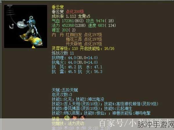 大话西游手游垂云叟加点秘籍全解析