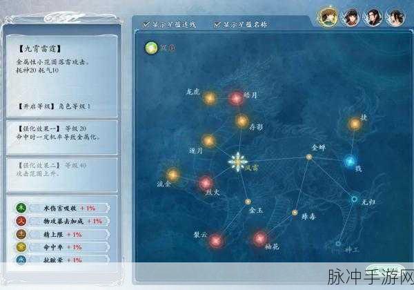 古剑奇谭手游，敏捷度提升的星蕴图纹秘籍