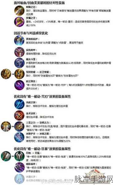 新赛季王者荣耀装备调整分析深度解读