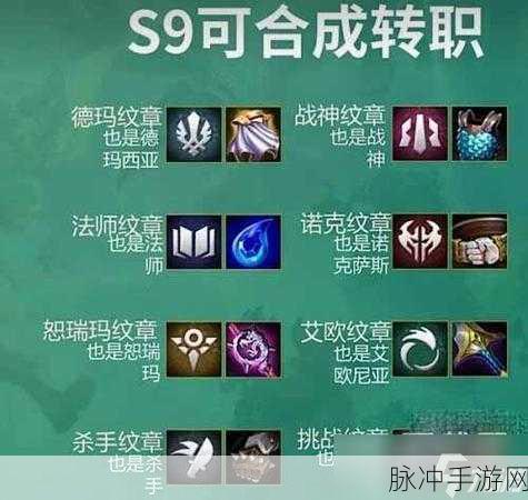云顶之弈S9转职合成图详解，打造最强羁绊组合攻略