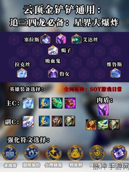 金铲铲大师局版本最强阵容揭秘，星界转四龙神全攻略
