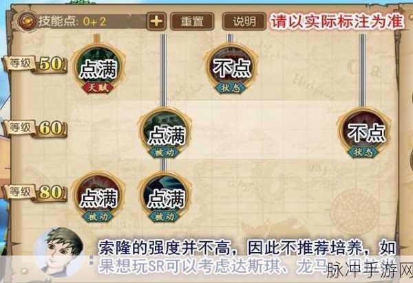 航海王燃烧意志新世界佐罗加点全攻略，技能加点推荐