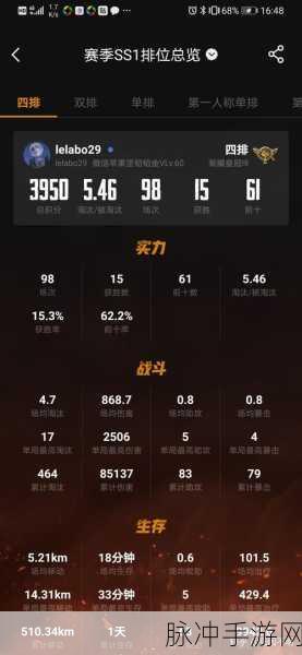 和平精英高手进阶，全面解析如何达成更高的KDA