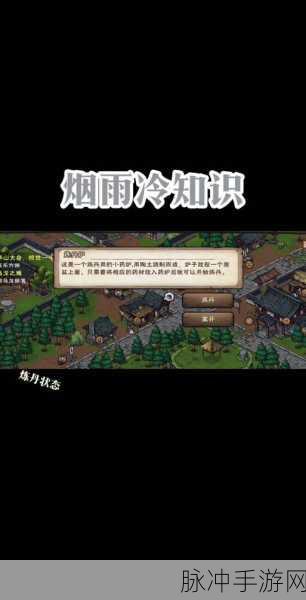 烟雨江湖炼丹术高效提升秘籍