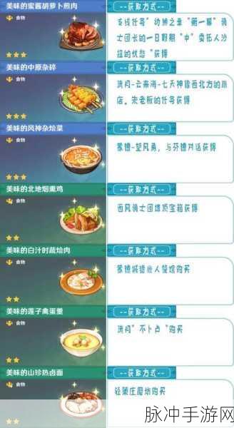 原神月亮派食谱获取攻略及解锁条件详解