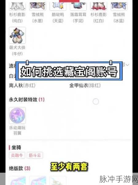 梦幻西游藏宝阁买角色攻略，如何挑选心仪之选