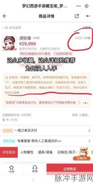 梦幻西游藏宝阁买角色攻略，如何挑选心仪之选