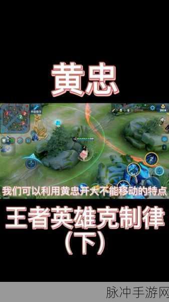 王者荣耀攻略，全面解析如何有效克制黄忠