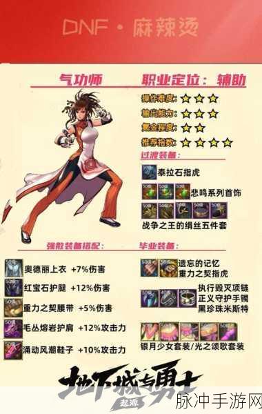 地下城与勇士手游攻略，气功师装备选择——力量、精神与智力的深度探讨