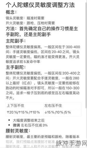 和平精英陀螺仪压枪深度解析，提升射击稳定性的必备技巧
