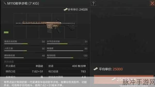 暗区突围 M110 全方位深度剖析
