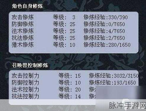 梦幻西游手游修炼机制深度解析